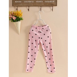 Girl's Cotton Summer Embroider Stars Leggings  