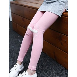 Girl's Casual/Daily Solid Pants,Cotton Spring / Fall Black / Pink / Gray  