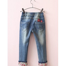 Girl's Casual/Daily Print Pants / JeansCotton Spring / Fall Blue  