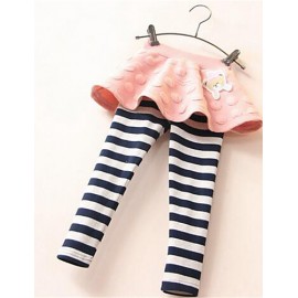 Girl's Casual/Daily Striped Leggings,Cotton Spring / Fall Blue / Pink / Gray  