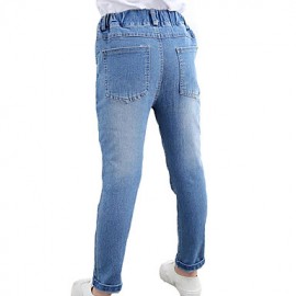 Girl's Casual/Daily Solid PantsCotton Fall Blue  