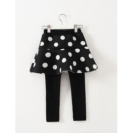 Girl's Casual/Daily Polka Dot Dress / LeggingsCotton / Spandex Winter Black  