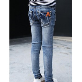 Girl's Casual/Daily Solid PantsCotton Spring / Fall Blue  