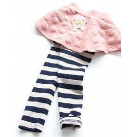 Girl's Casual/Daily Striped Leggings,Cotton Spring / Fall Blue / Pink / Gray  