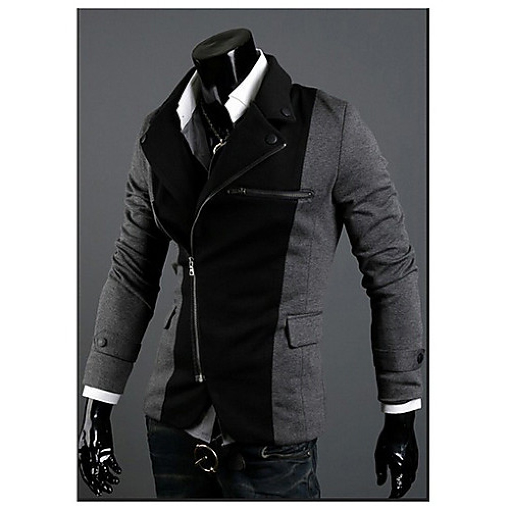 Men's Work/Formal Pure Long Sleeve Regular Blazer (Lycra/Organic Cotton/Polyester)