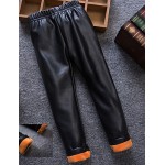 Girl Casual/Daily Solid Pants-PU Winter  