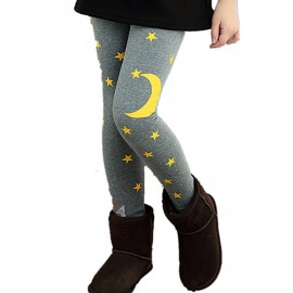 Girl Wild Print Fleece Lined Thickness Leggings Bottom Pants  