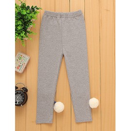 Girls Fashion Han Edition  Thicken  Pure Color Cotton Leggings Cartoon Design  