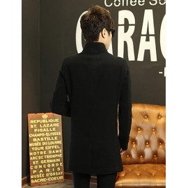 Winter 2016 new men's wool collar in the long section of British style wool coat double woolen coat